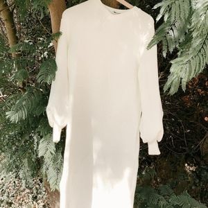 Dress Blank Cream Sweater Midi Dress